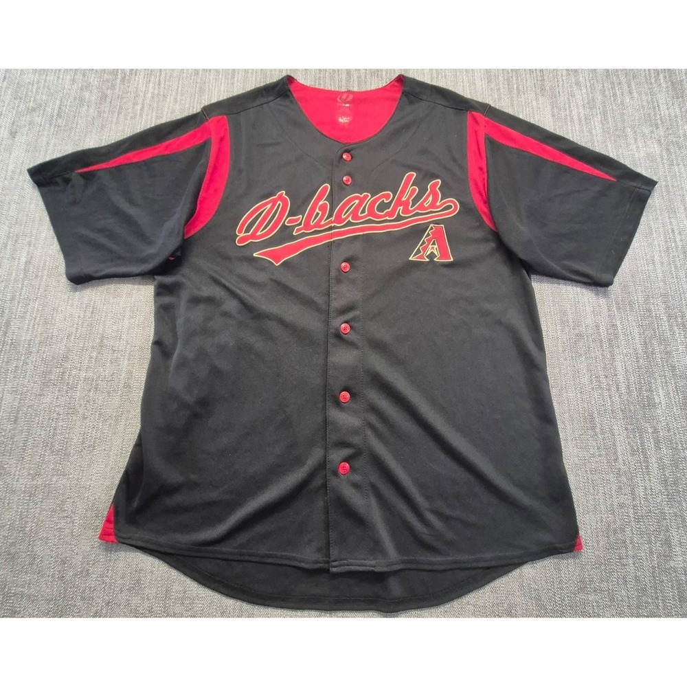 Arizona Diamondbacks "D-Back" MLB Stitched Jersey Road Gray/Red LG Blank Back